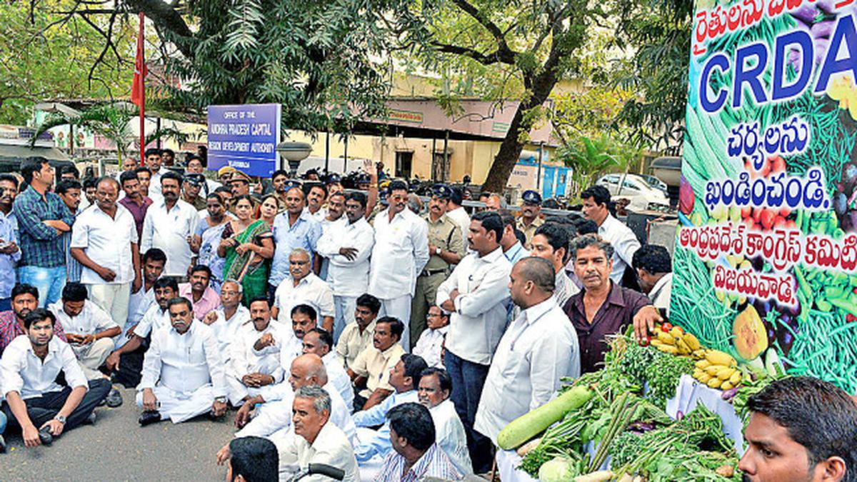 Congress Stages Dharna Against Cdras Curbs On Cultivation The Hindu